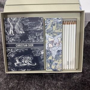 New Authentic Dior Around the World Exclusive Office Gift Set Notebook Pencils
